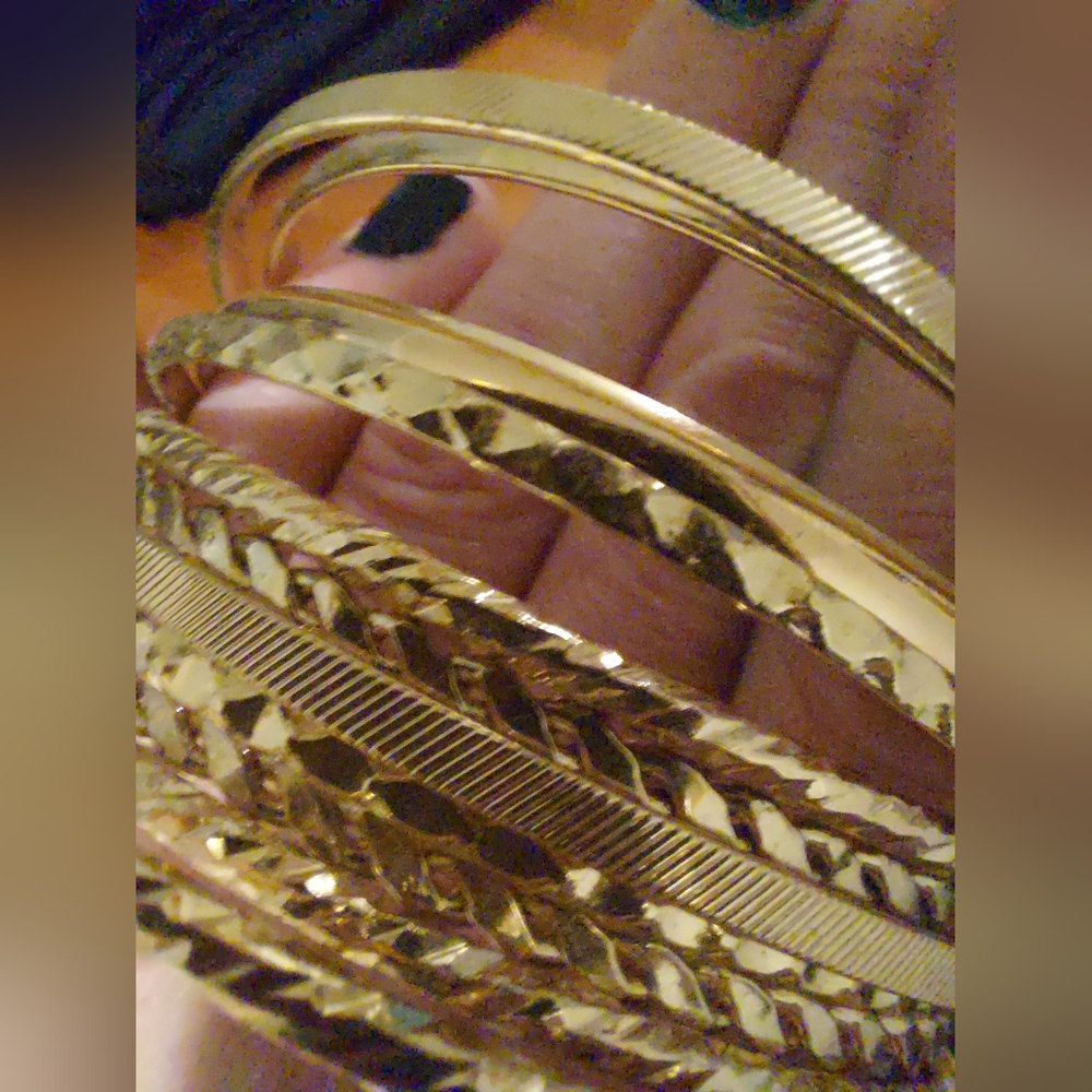 ✨ ||Enchanted Gold Bangle Stack|| 12 Pieces|| ✨